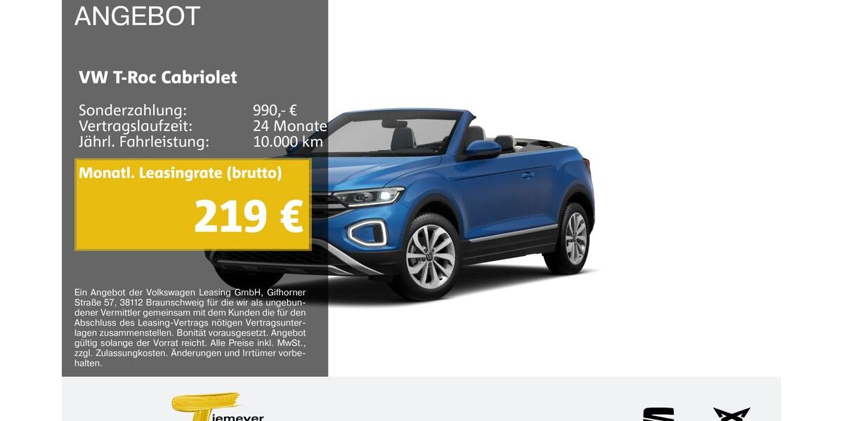 VW T-Roc 14.262 km 31.340 &euro; Lüdenscheid 58513