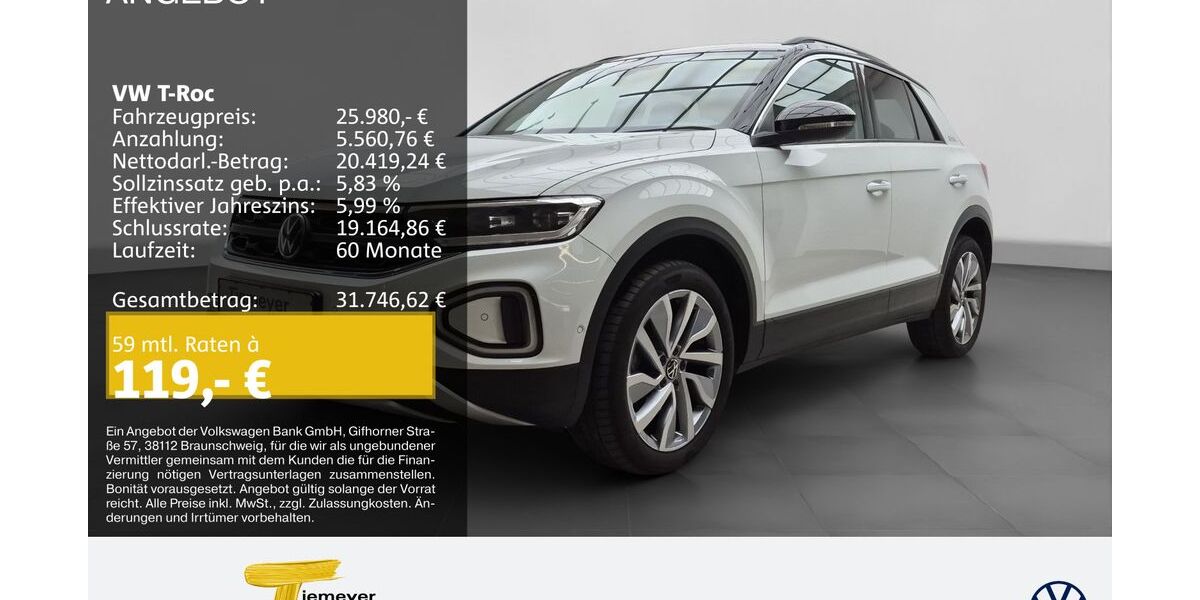 VW T-Roc 14.386 km 25.980 &euro; Lüdenscheid 58507