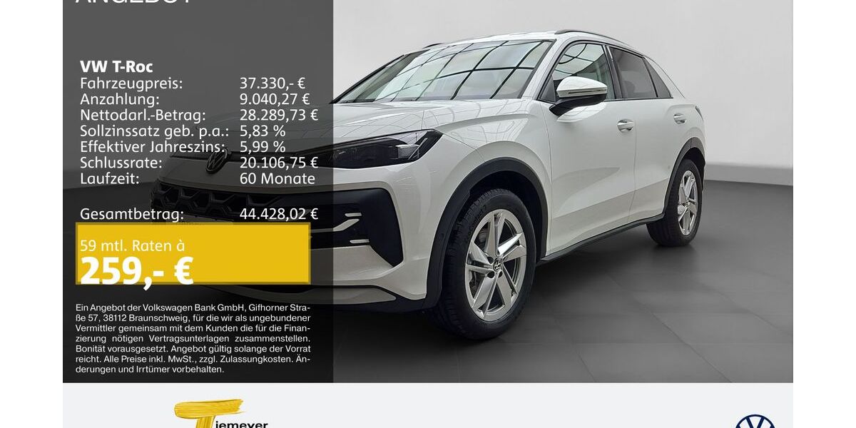 VW T-Roc 6.405 km 37.330 &euro; Lüdenscheid 58507