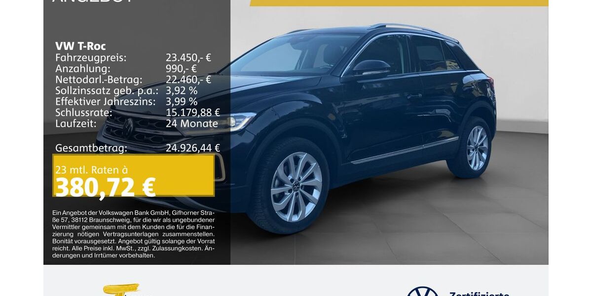 VW T-Roc 76.723 km 23.190 &euro; Plettenberg 58840