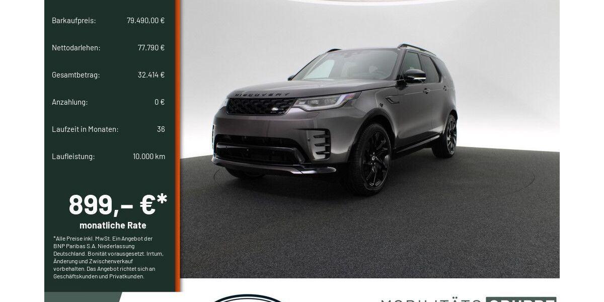 Land Rover Discovery 2.500 km 76.490 &euro; Lüdenscheid 58507