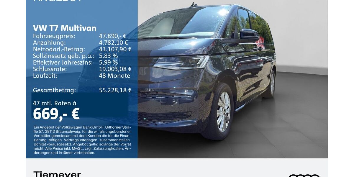VW T7 Multivan 50.278 km 47.890 &euro; Lüdenscheid 58511