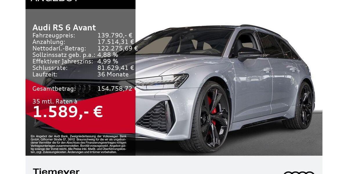 Audi RS6 2.999 km 129.860 &euro; Plettenberg 58840
