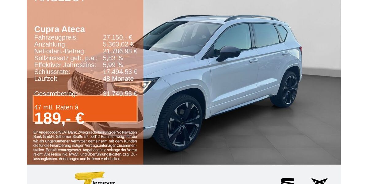 Cupra Ateca 37.689 km 26.250 &euro; Plettenberg 58840